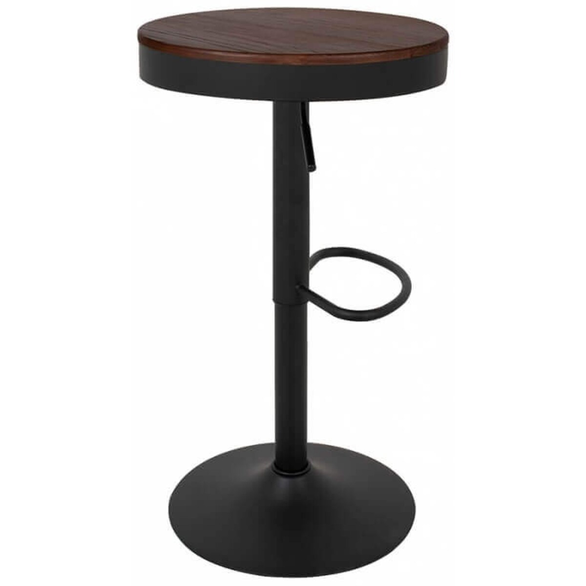 Krzesło barowe VOLT KH010100966 z regulacją czarne drewniane