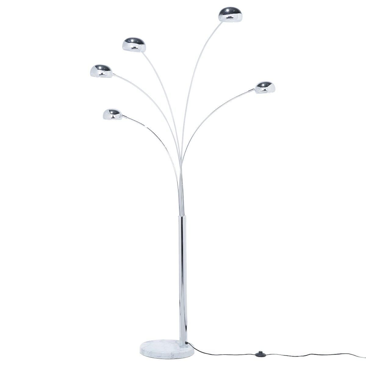 Lampa podłogowa FLINDERS Regulowana Metal Srebrny