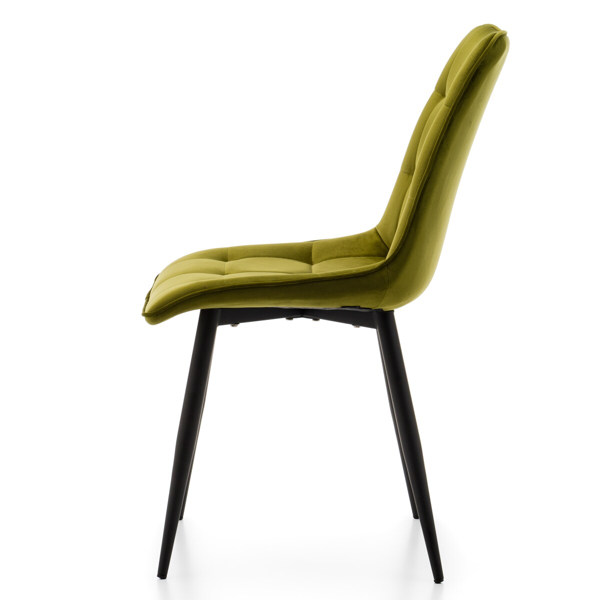 Krzesło tapicerowane welurowe CHIC velvet oliwkowy do salonu jadalni
