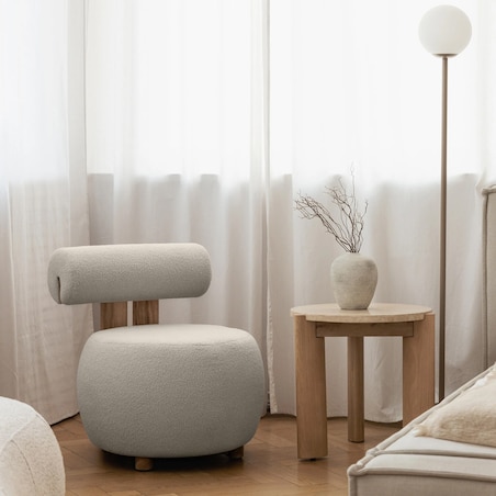 Fotel tapicerowany HANNI - IV brązowoszary 70x63x71 cm