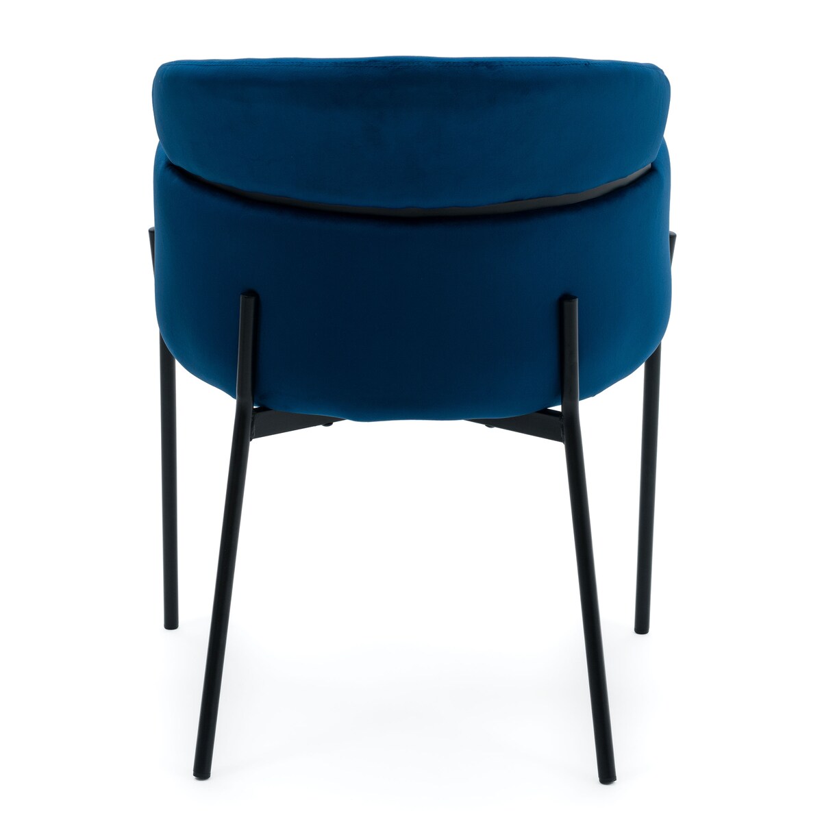 Krzesło tapicerowane welurowe do salonu BOLZANO granatowe