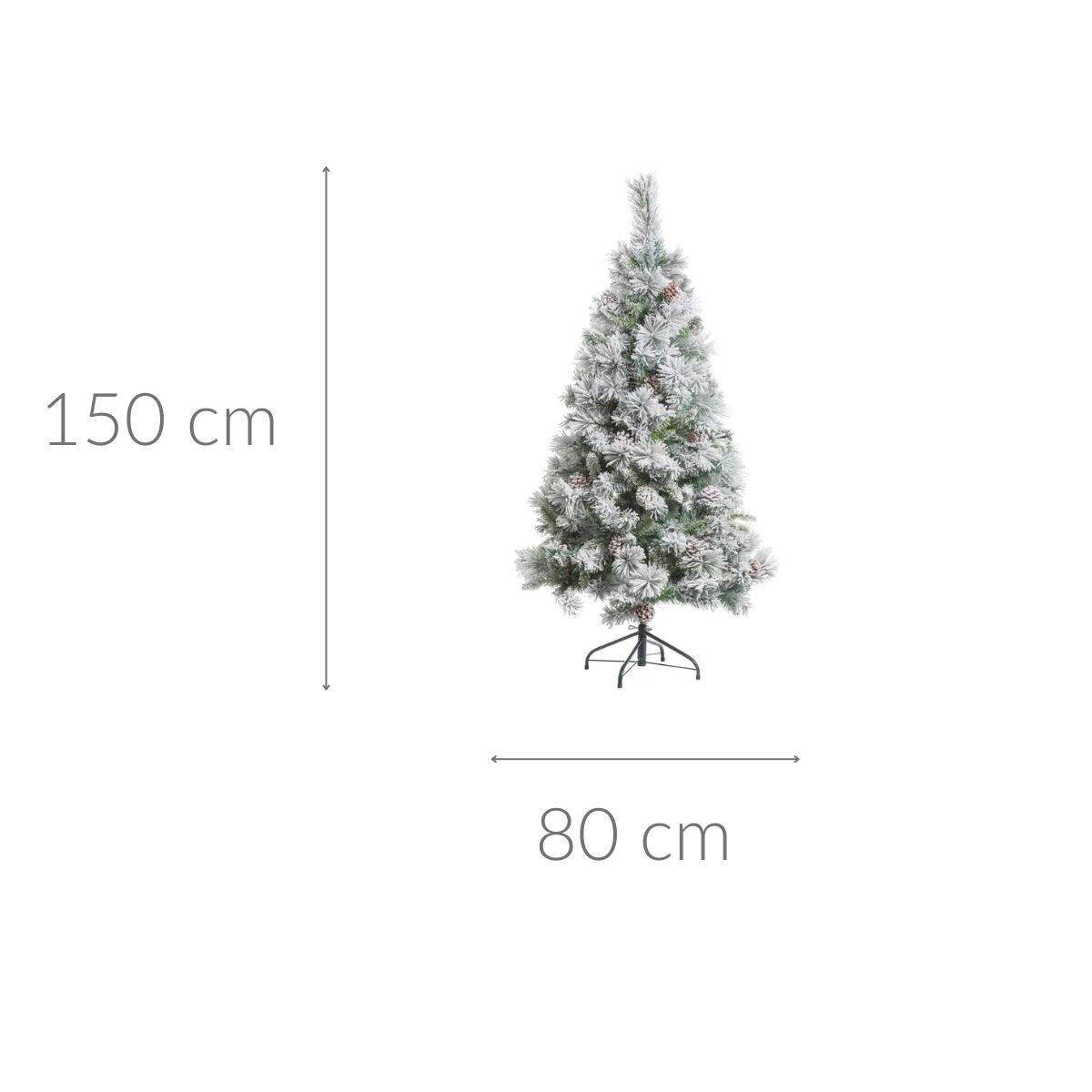 Sztuczna choinka z ośnieżonymi gałązkami, 150 cm