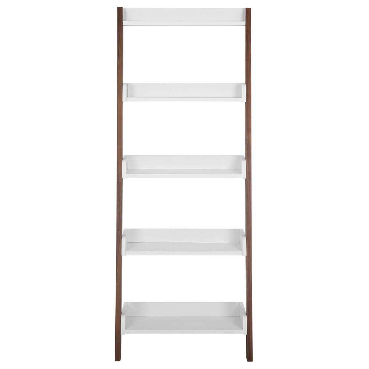 Regał drabina 5 półek ciemne drewno z białym MOBILE TRIO