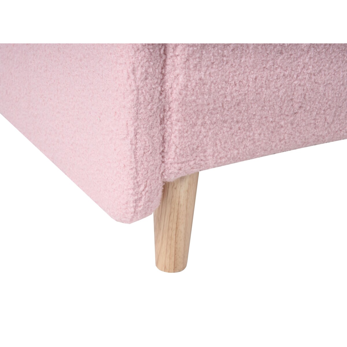Łóżko Boucle LAYE 90 x 200 cm Różowy