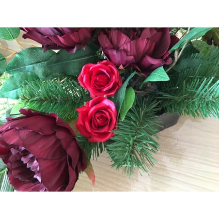 RÓŻA MAŁA sztuczna czerwona na stroik wiązankę 6x