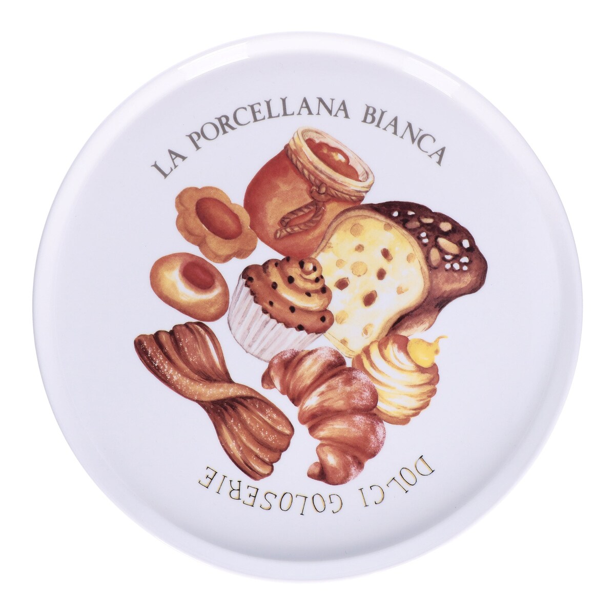 Patera okrągła Goloserie - Biały, 26 cm