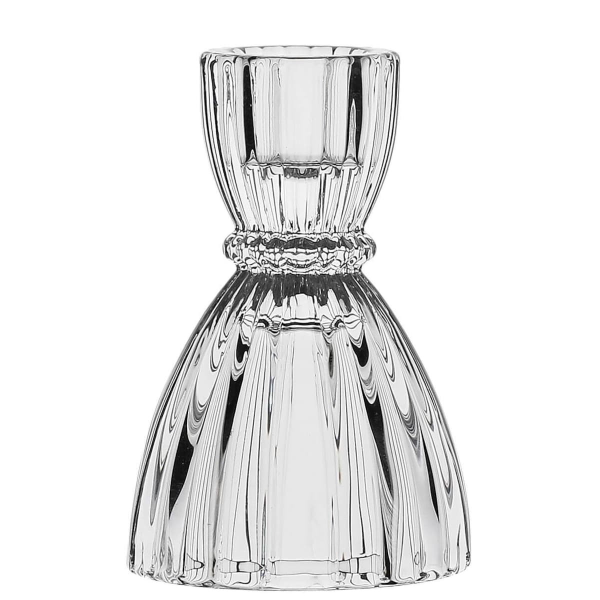 Szklany świecznik Lumella - Przezroczysty, 9 cm