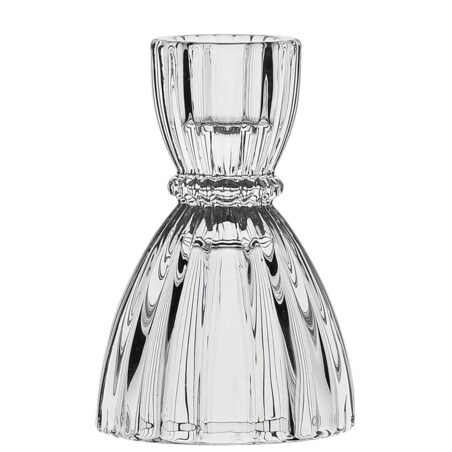 Szklany świecznik Lumella - Przezroczysty, 9 cm