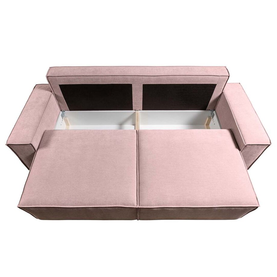 Melow 3-osobowa rozkładana sofa - różowa
