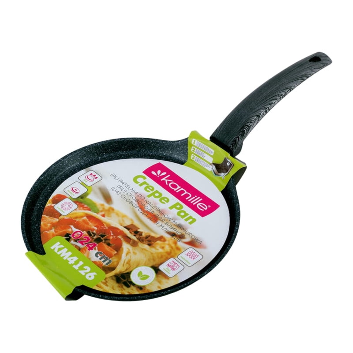 Patelnia marmurowa do smażenia naleśników naleśnikowa 24cm indukcja KAMILLE