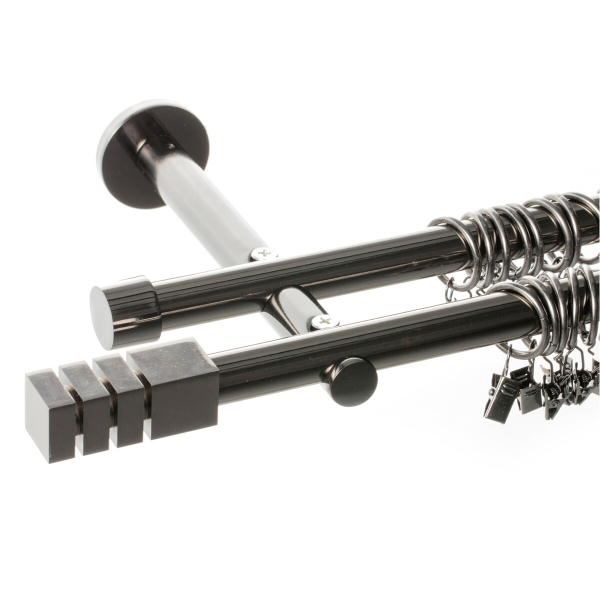 Karnisz podwójny Nordic tytan 240 cm, 240 cm