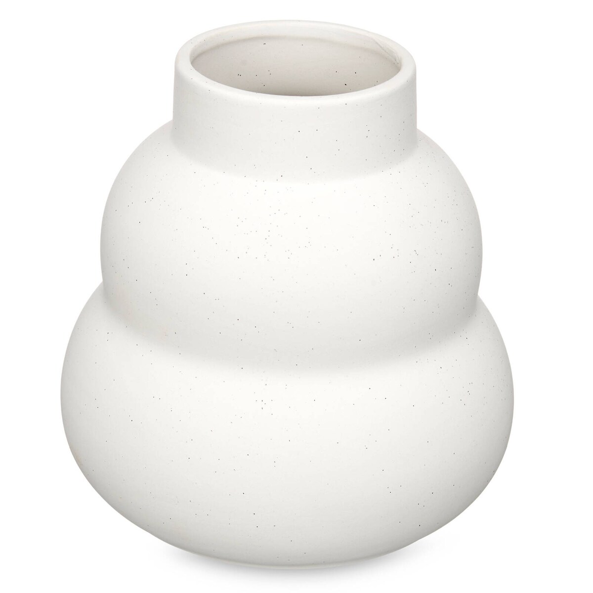 Wazon ceramiczny WIDE, bąbelkowy kształt, biały
