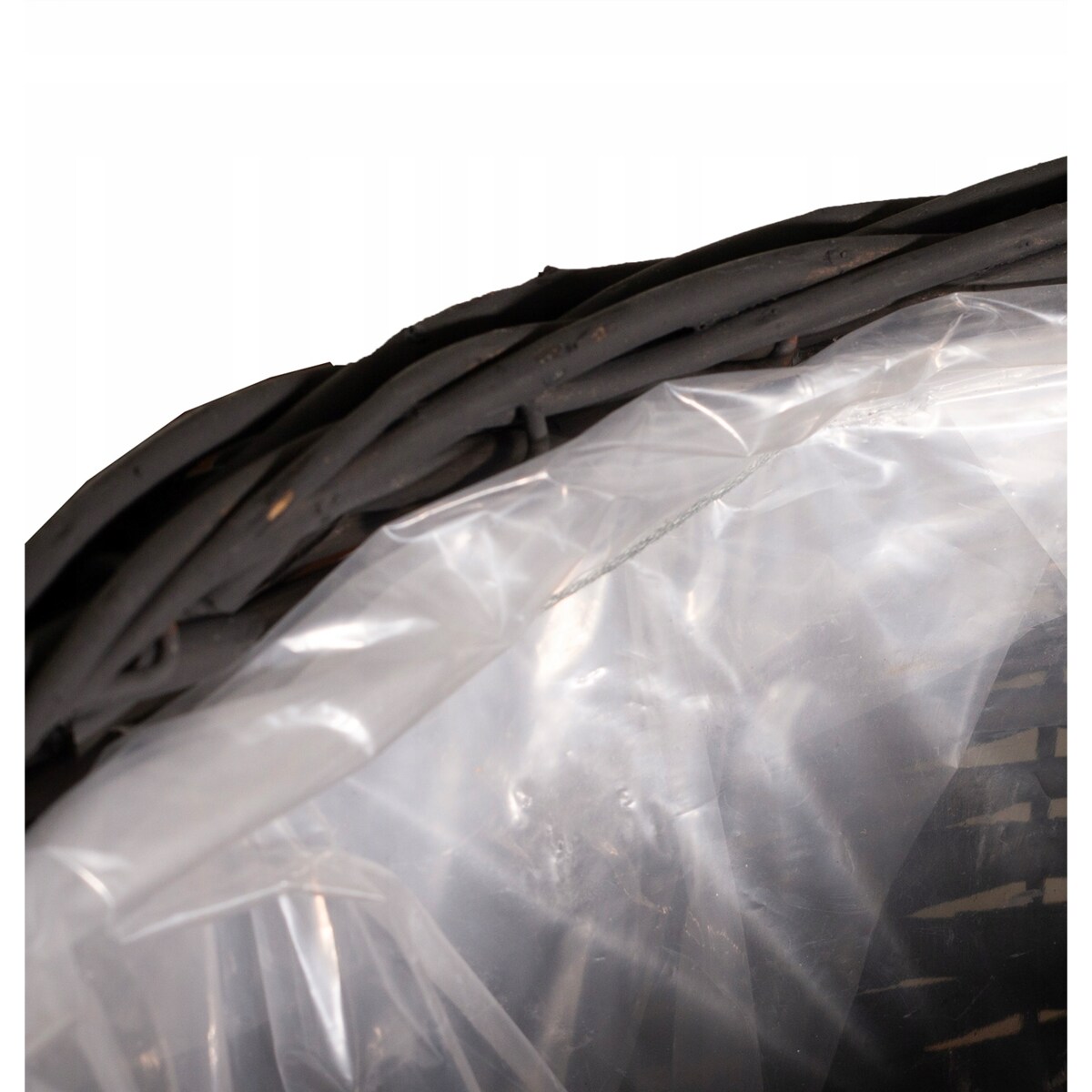 DONICZKA KOSZ CZARNA wiklinowa duża czarna osłonka ogrodowa 2 szt.