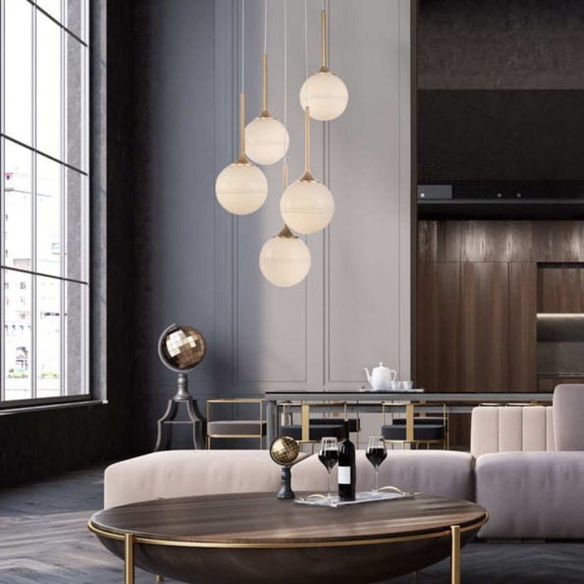 Loftowa LAMPA wisząca PEREZ LE41752 Luces Exclusivas szklana