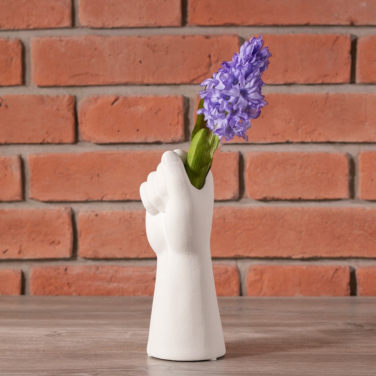 WAZON DŁOŃ ceramiczny biały wys. 23cm