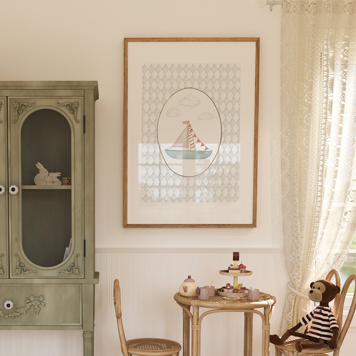 Plakat dla dzieci Żaglówka 30x40