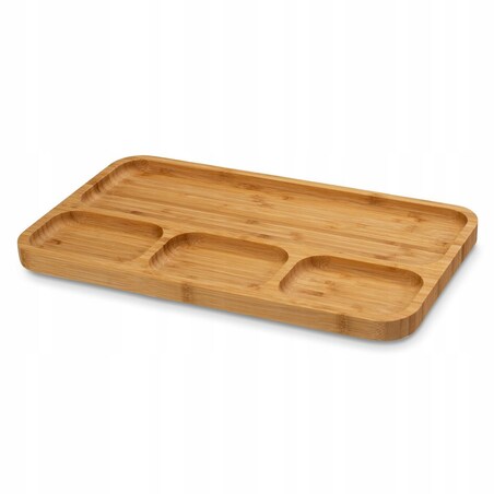 BAMBUSOWY talerzyk PATERA NA PRZEKĄSKI SERY oliwki jedzenie na prezent