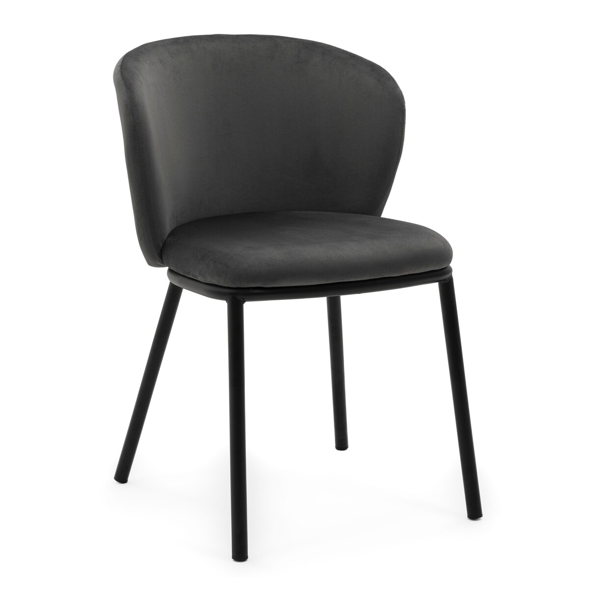 KRZESŁO TAPICEROWANE WELUROWE DO SALONU JADALNI GLAMOUR SZARE BARI