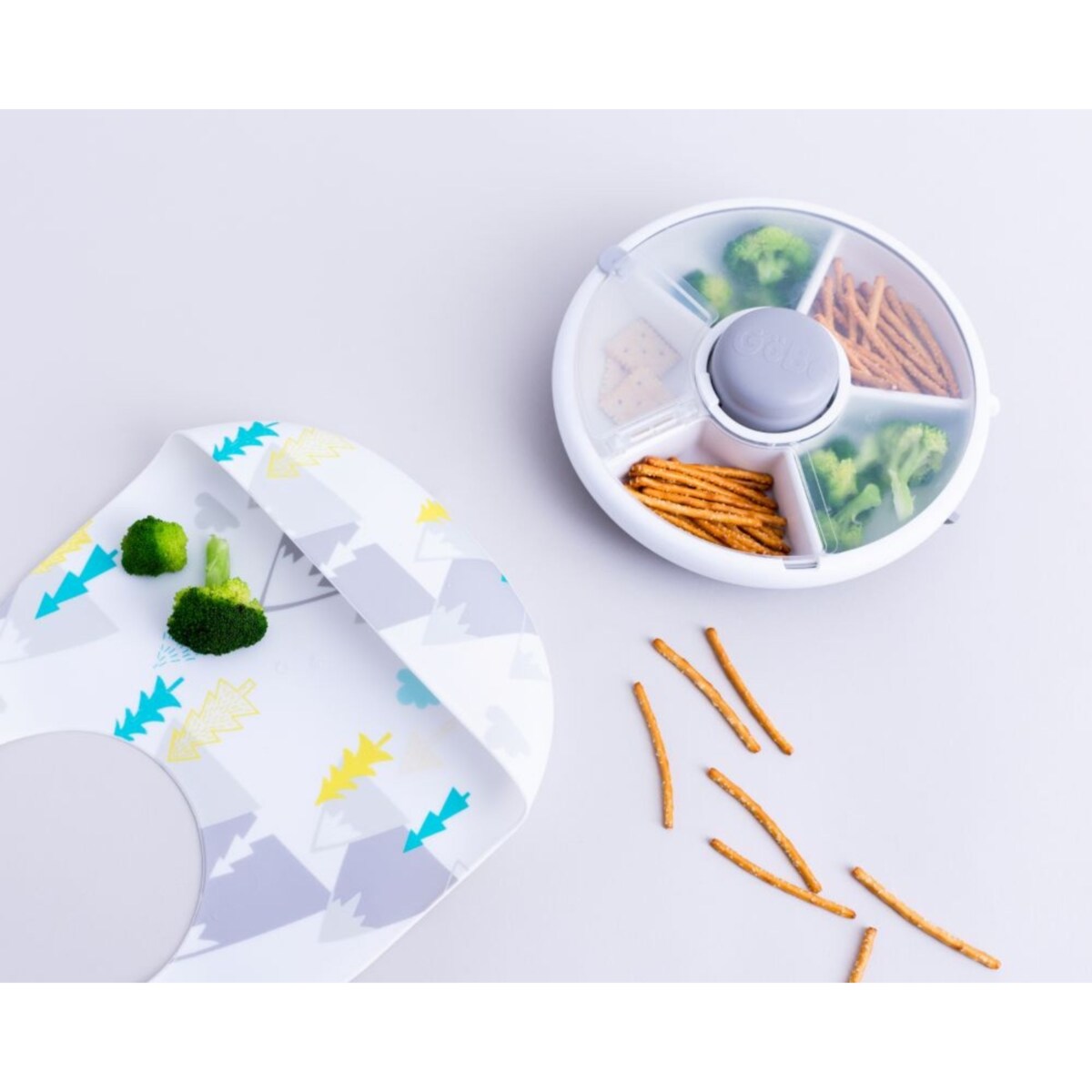 GOBE SNACK SPINNER pojemnik na przekąski, Grey