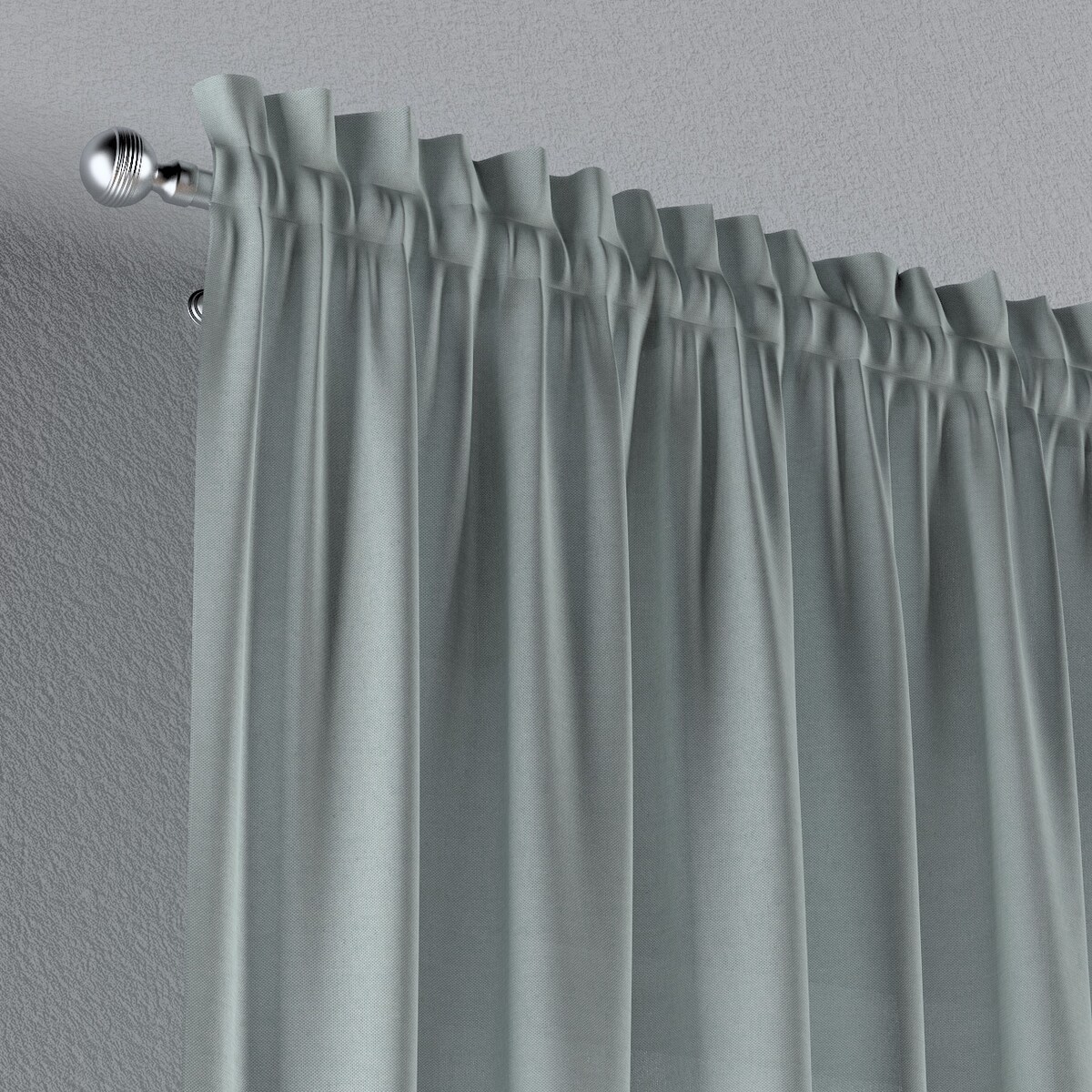 Zasłona na kanale z grzywką 1 szt. 130x245 zielony melanż