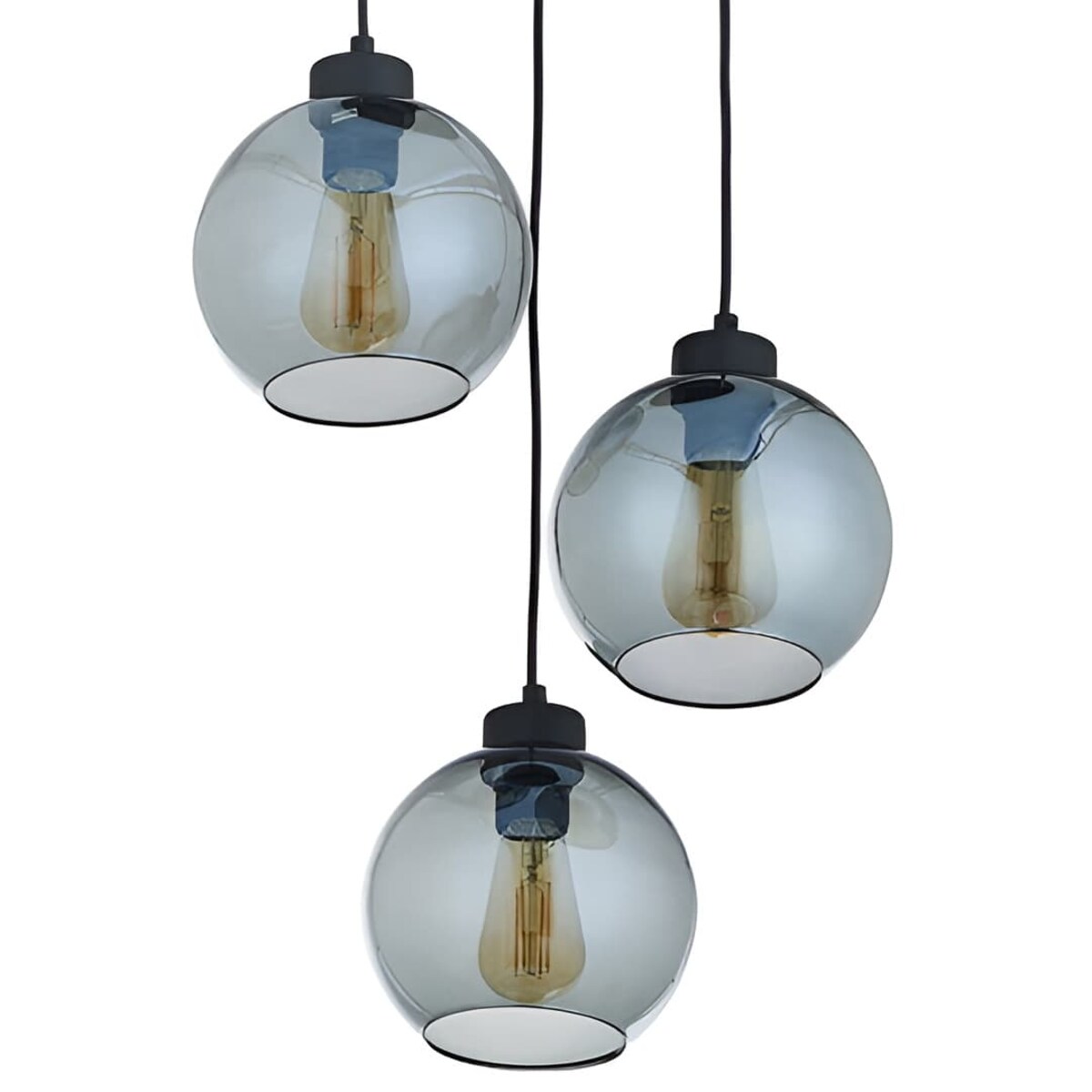 Potrójna lampa wisząca kule Cubus 2819 TK Lighting szklana przydymiona