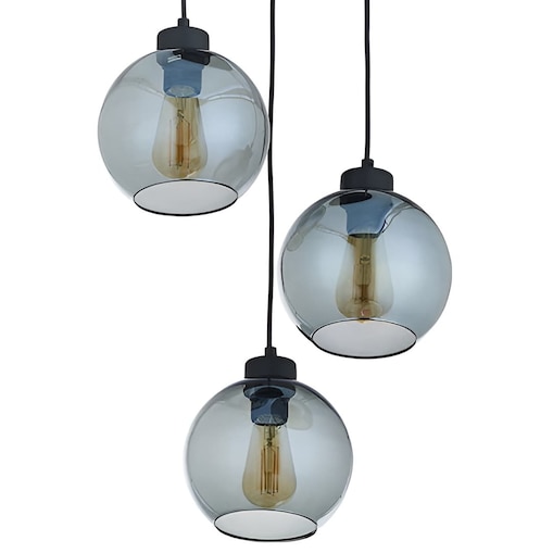 Potrójna lampa wisząca kule Cubus 2819 TK Lighting szklana przydymiona