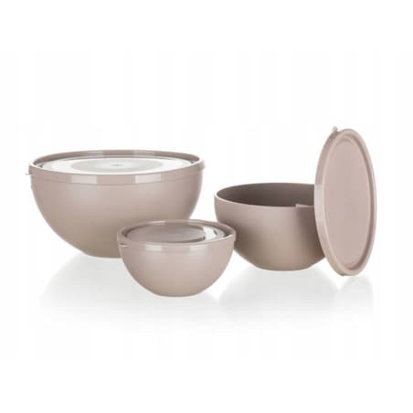 MISKI DO PRZECHOWYWANIA JEDZENIA z pokrywką 3szt