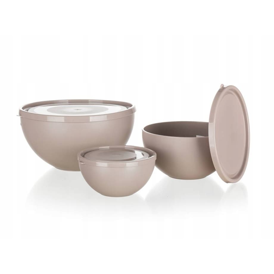 MISKI DO PRZECHOWYWANIA JEDZENIA z pokrywką 3szt