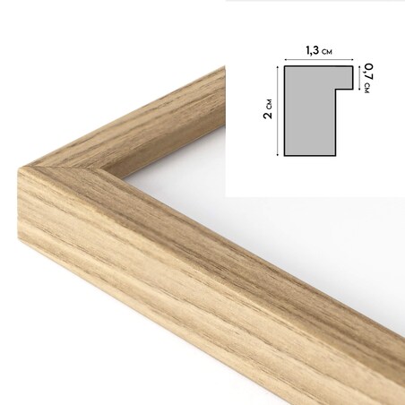 Brązowa ramka na zdjęcia 50x50 cm wisząca rama MDF z plexi klasyczna ramka kwadratowa