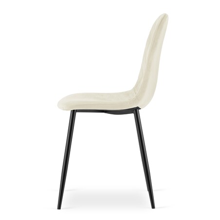 Krzesło Asti nowoczesny design, Beż Aksamit X3