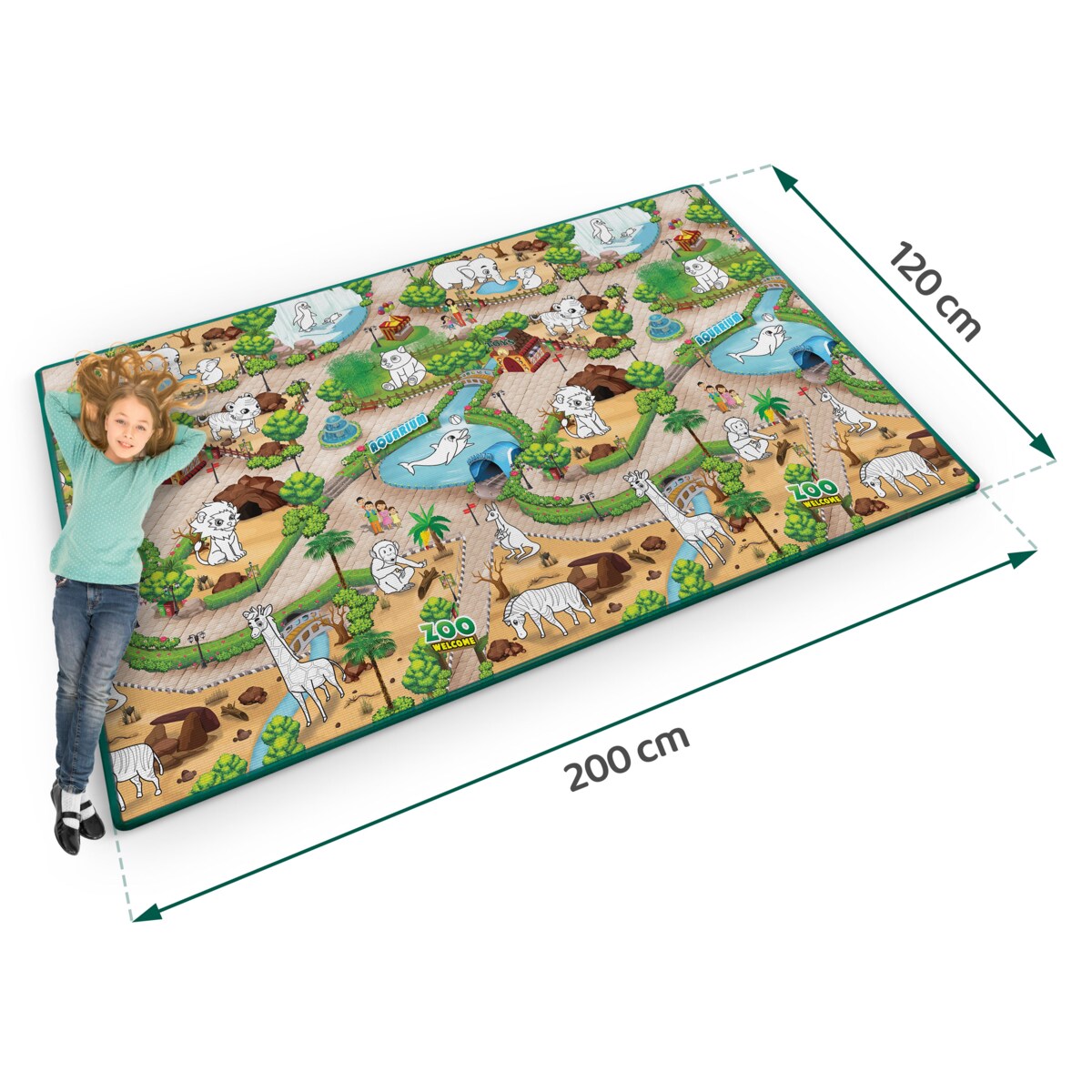 Mata edukacyjna piankowa dywan do malowania 200x120 cm zmywalna Ricokids