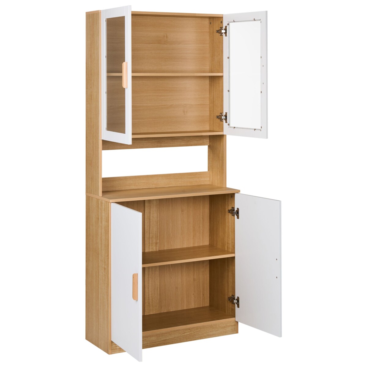 Witryna ze szklaną gablotą CYGNET 80 cm Biały