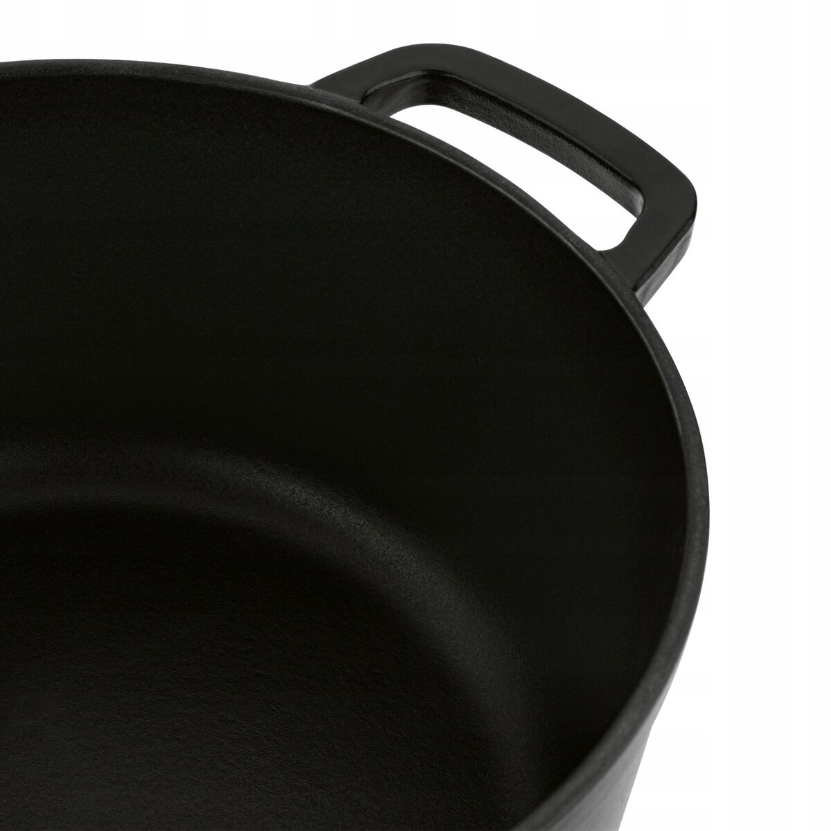 Gęsiarka żeliwna emaliowana brytfanna garnek 5 L okrągła czarna na święta