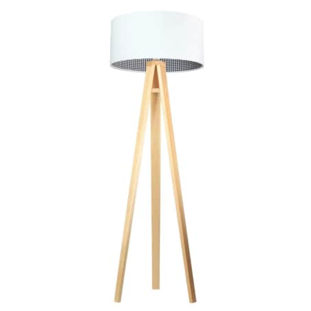 Lampa stojąca HOME 50 biała/pepitka/sosna