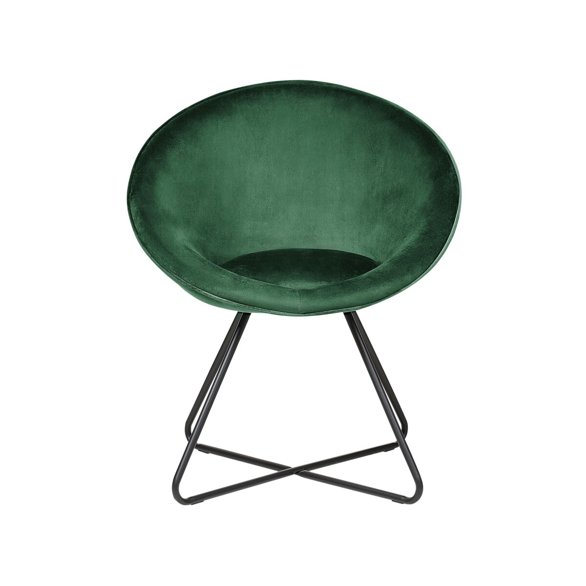 Krzesło welurowe zielone FLOBY II