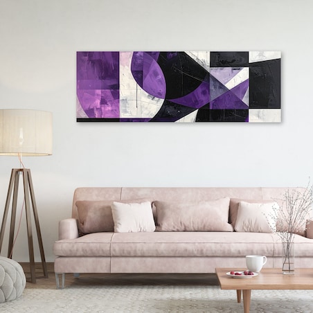 Obraz do salonu sypialni kuchni biura, Geometryczna abstrakcja fioletowy