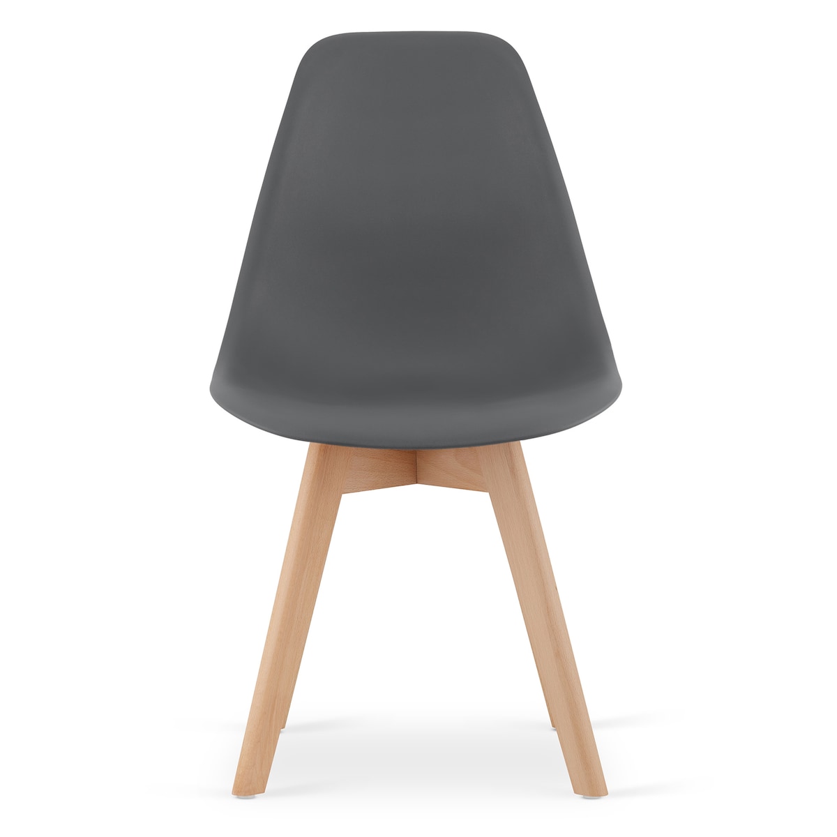 Krzesło Kito nowoczesny design Ciemnoszare / Nogi Naturalne X3