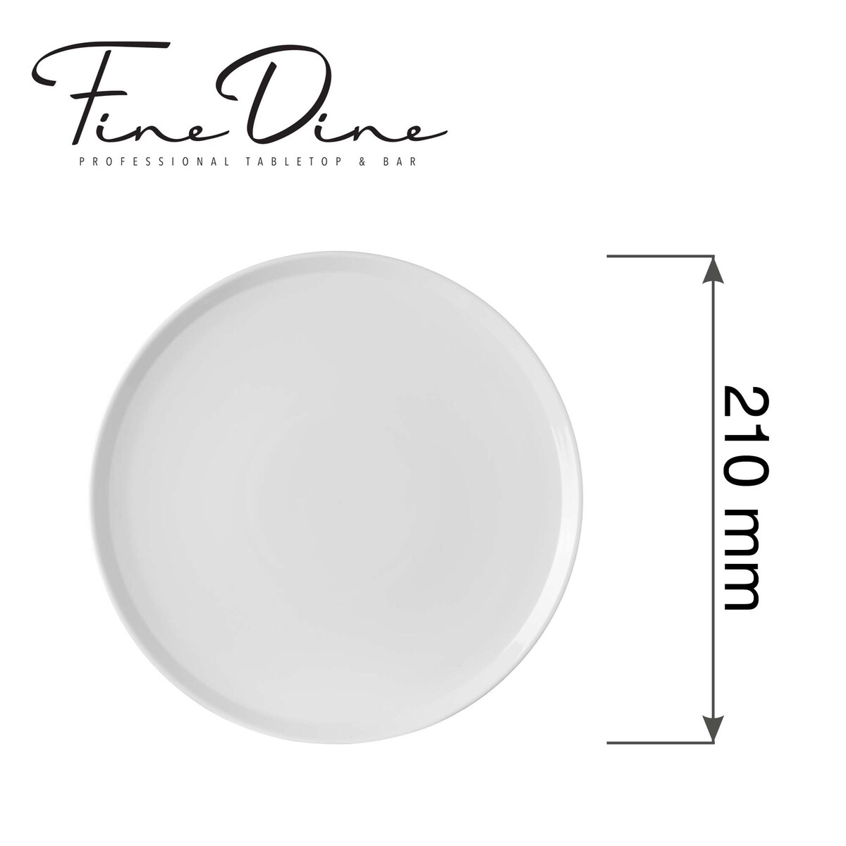 Talerz z wysokim rantem Pure Bianco, 210mm