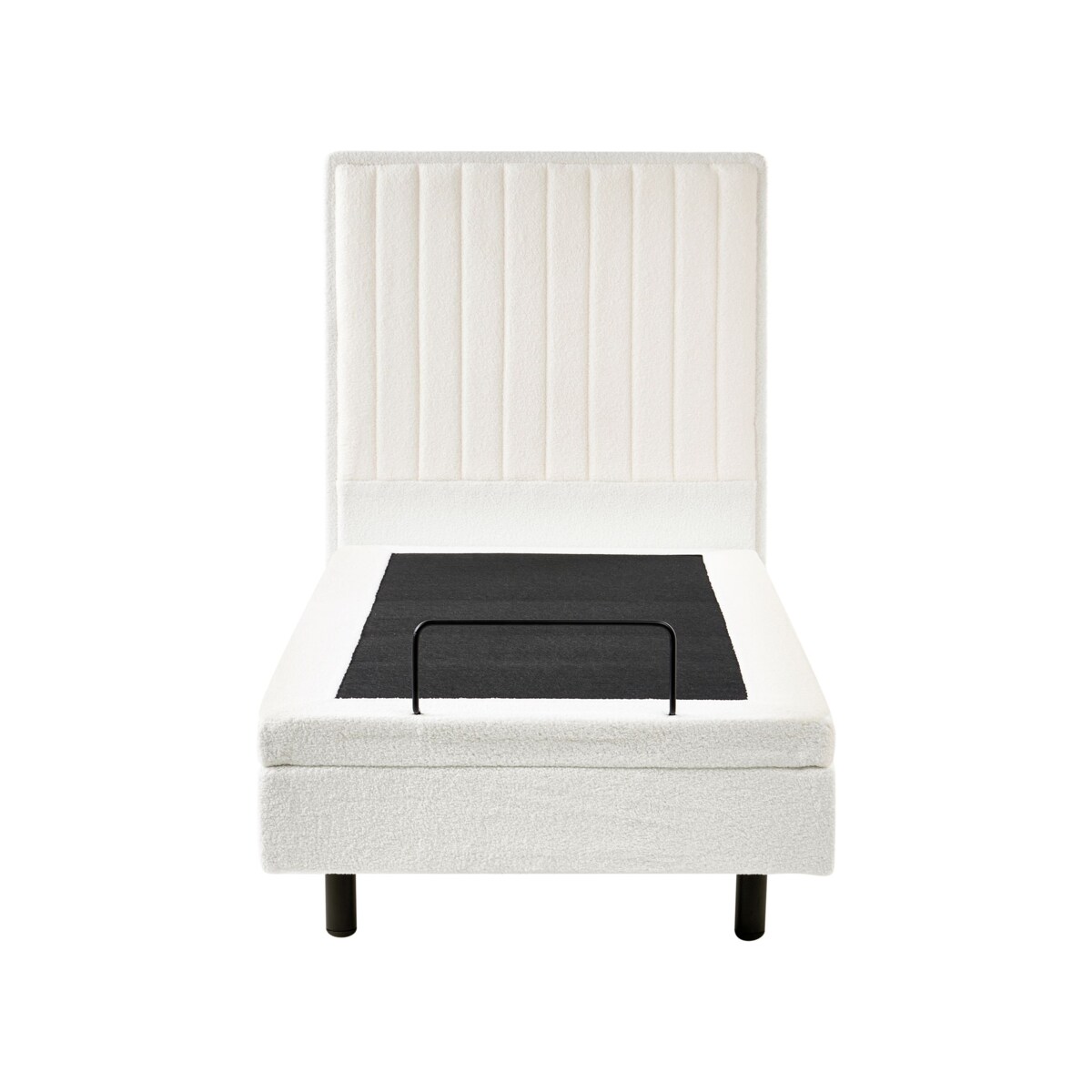 Łóżko regulowane Boucle DUKE II 90 x 200 cm Złamana biel