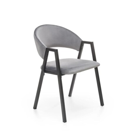 Krzesło tapicerowane K473 VELVET szare