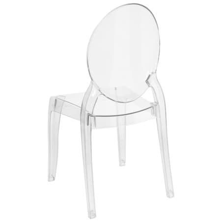 Zestaw 4 krzeseł do jadalni MERTON Przezroczysty