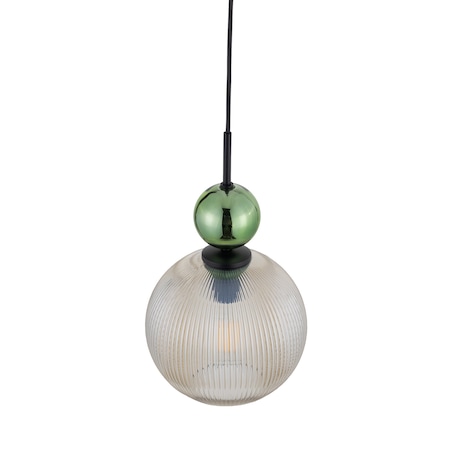 Lampa Wisząca Tk Lighting Sophia Big E27 Koniakowy Klosz Zielona Kulka