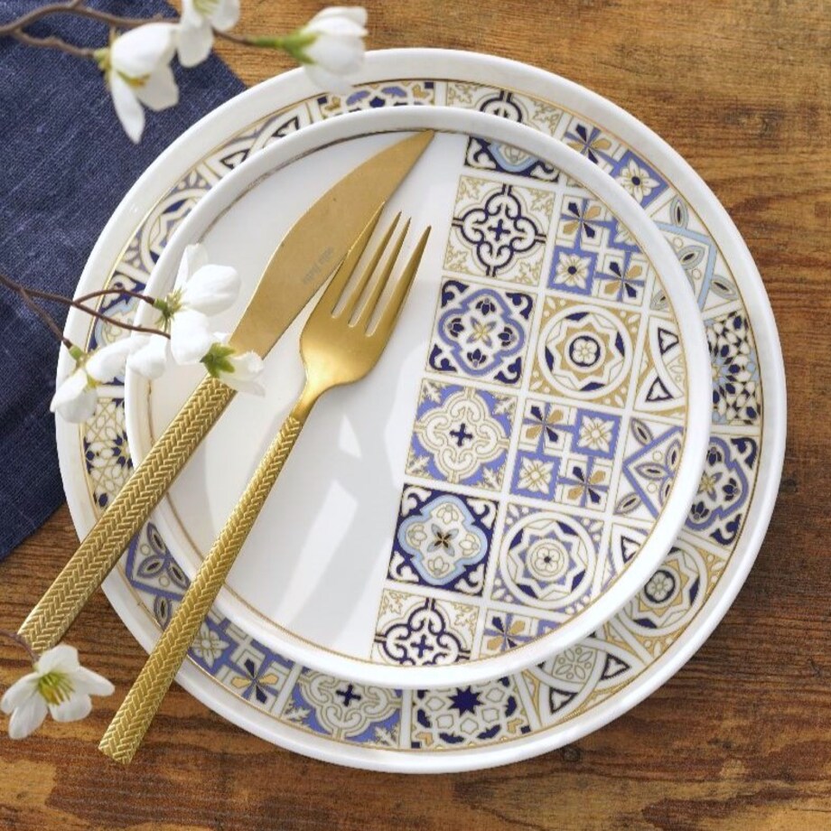 VILLA ITALIA Serwis obiadowy porcelanowy na 6 osób AZULEA