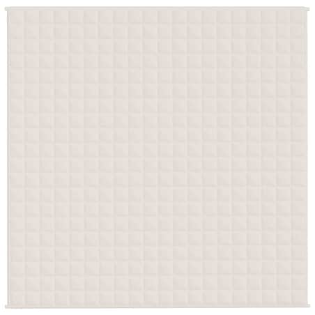 vidaXL Koc obciążeniowy, kremowy, 200x200 cm, 9 kg, tkanina