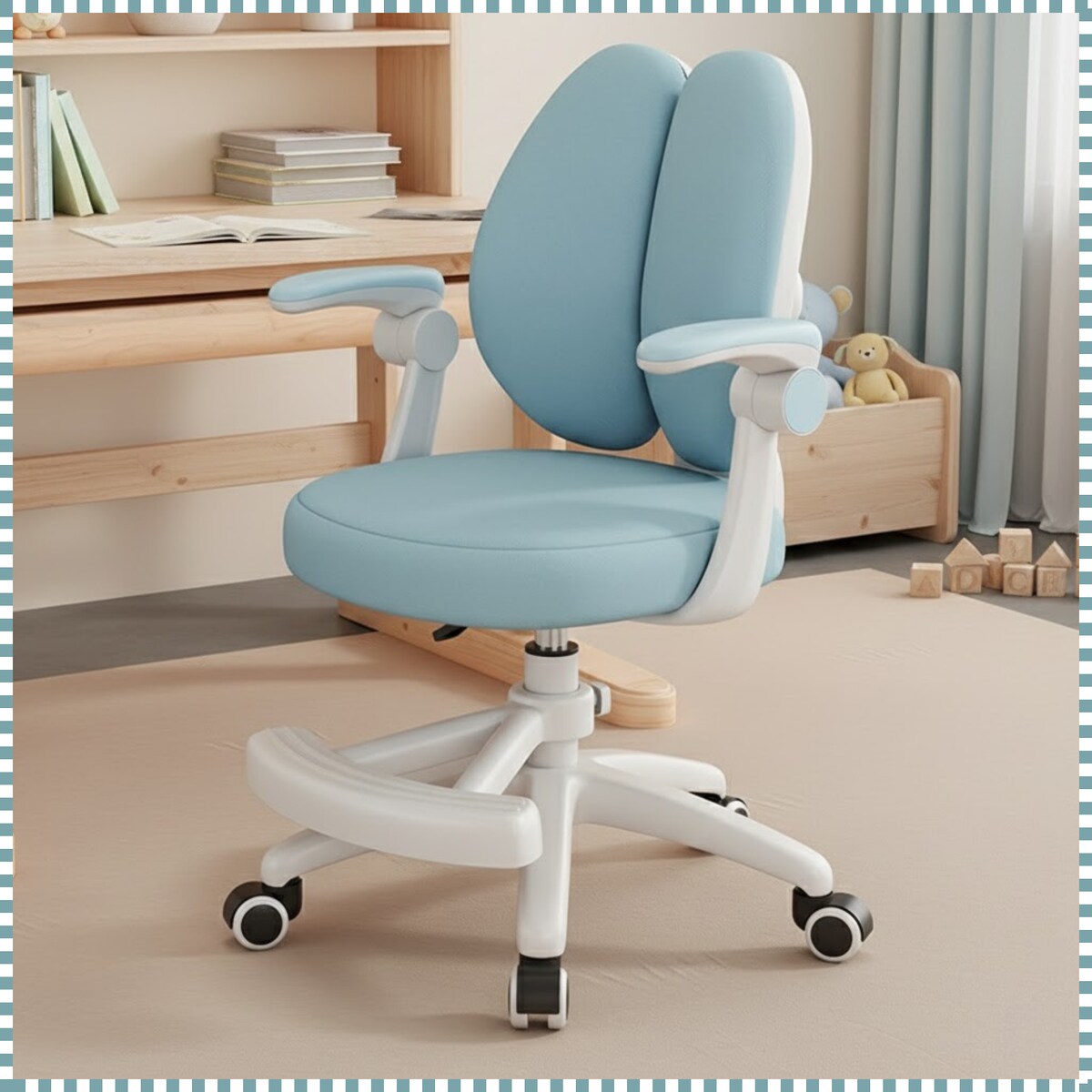 Fotel obrotowy biurowy do biurka krzesło dziecięce ergonomiczny młodzieżowy