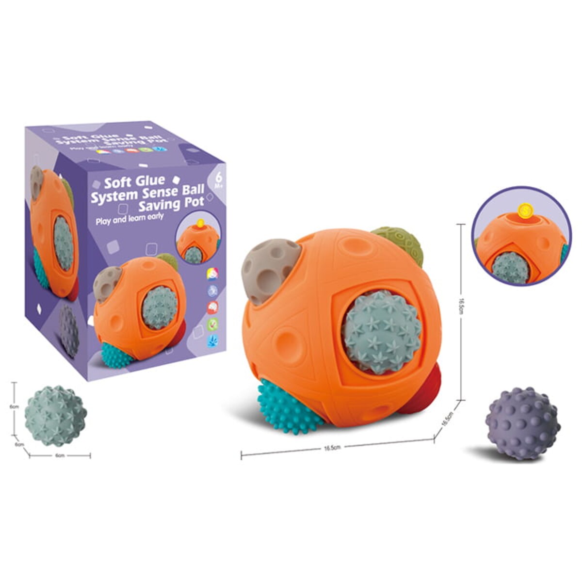 Kula sensoryczna z piłeczkami - miękkie klocki