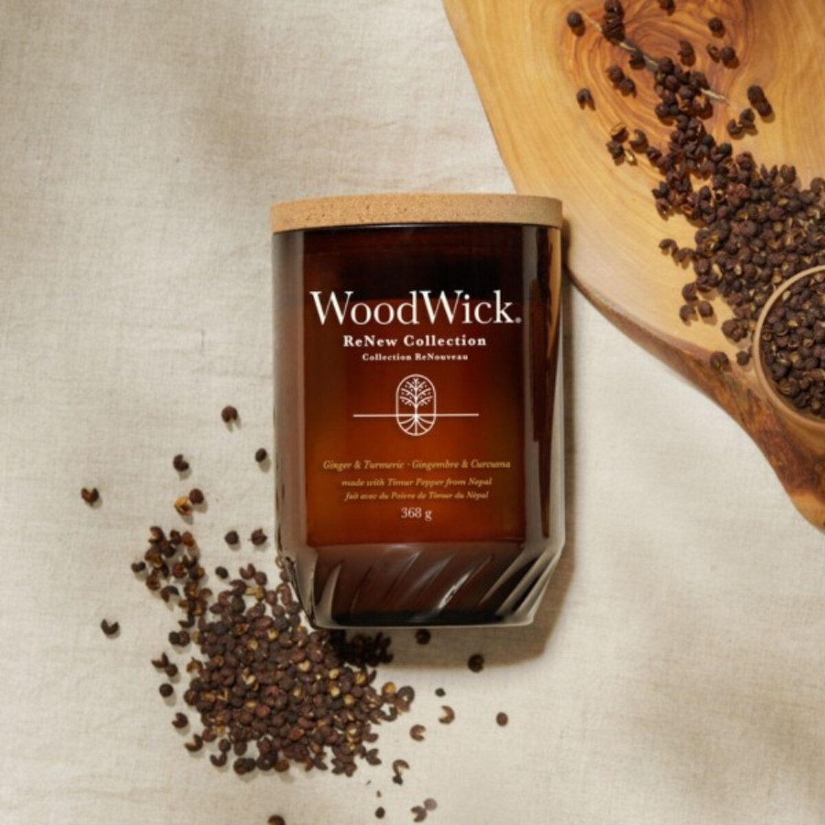 WoodWick świeca duża GINGER & TUMERIC