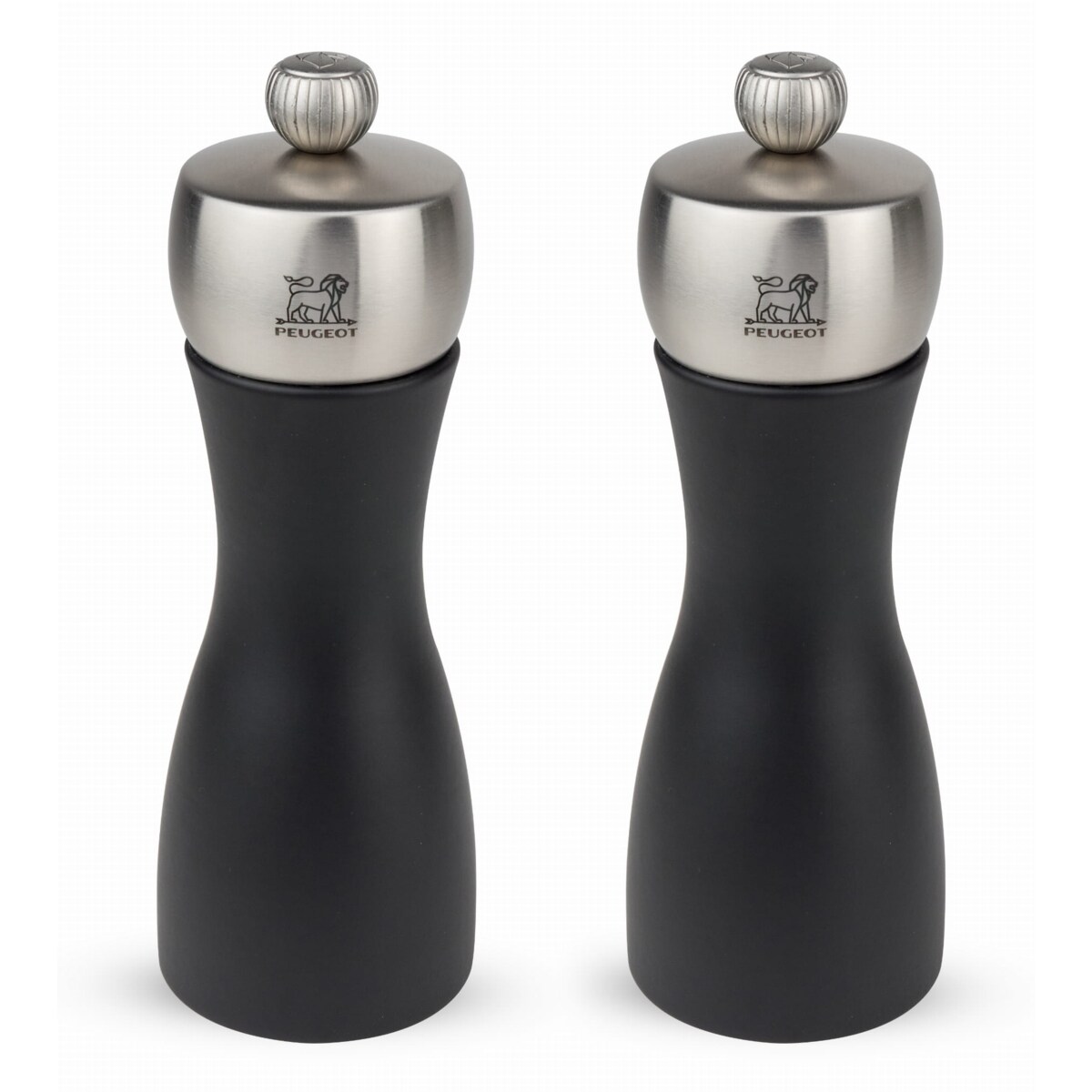 Zestaw 2 młynków do soli i pieprzu Fidji czarny, 15 cm, Peugeot