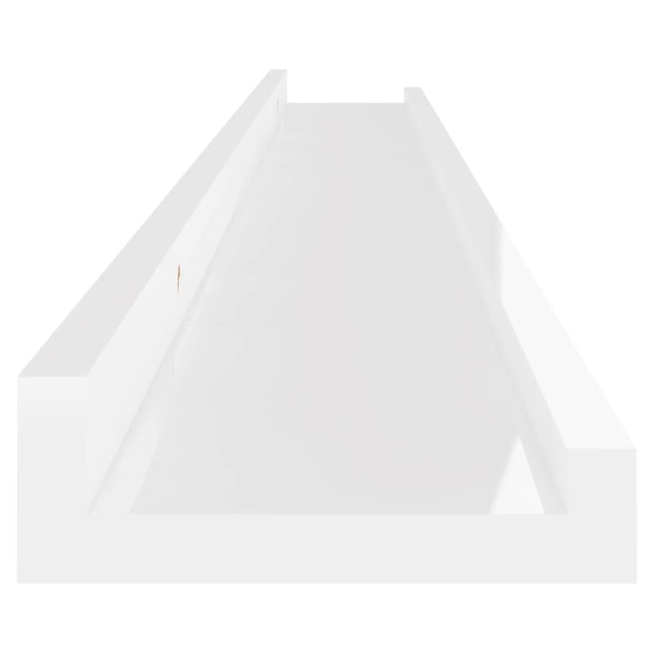 vidaXL Półki ścienne, 4 szt., wysoki połysk, białe, 100x9x3 cm