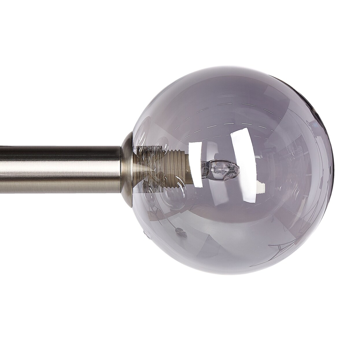 Lampa wisząca 10-punktowa metalowa srebrna RAMIS